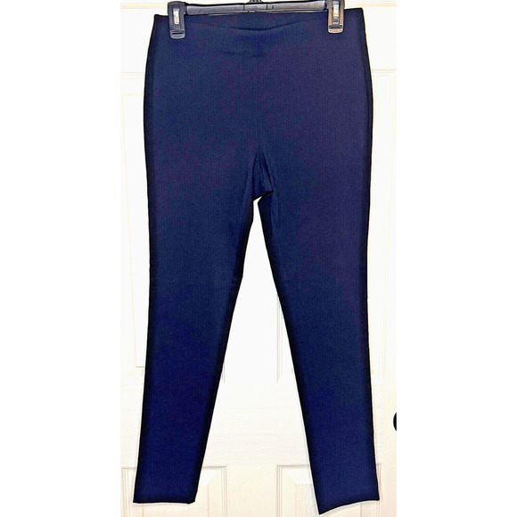NWOT MICHAEL KORS WOMEN'S SIZE M BLACK PULL-ON STRETCH WASTE SKINNY PANTS - Picture 1 of 4